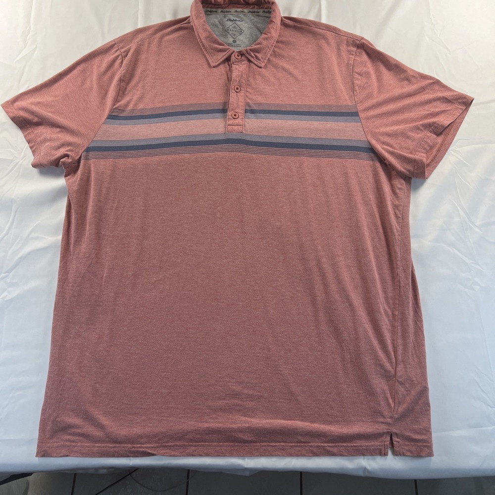Flag & Anthem Madeflex Mens Red Heather Short Sleeve Polo Shirt Size XXL